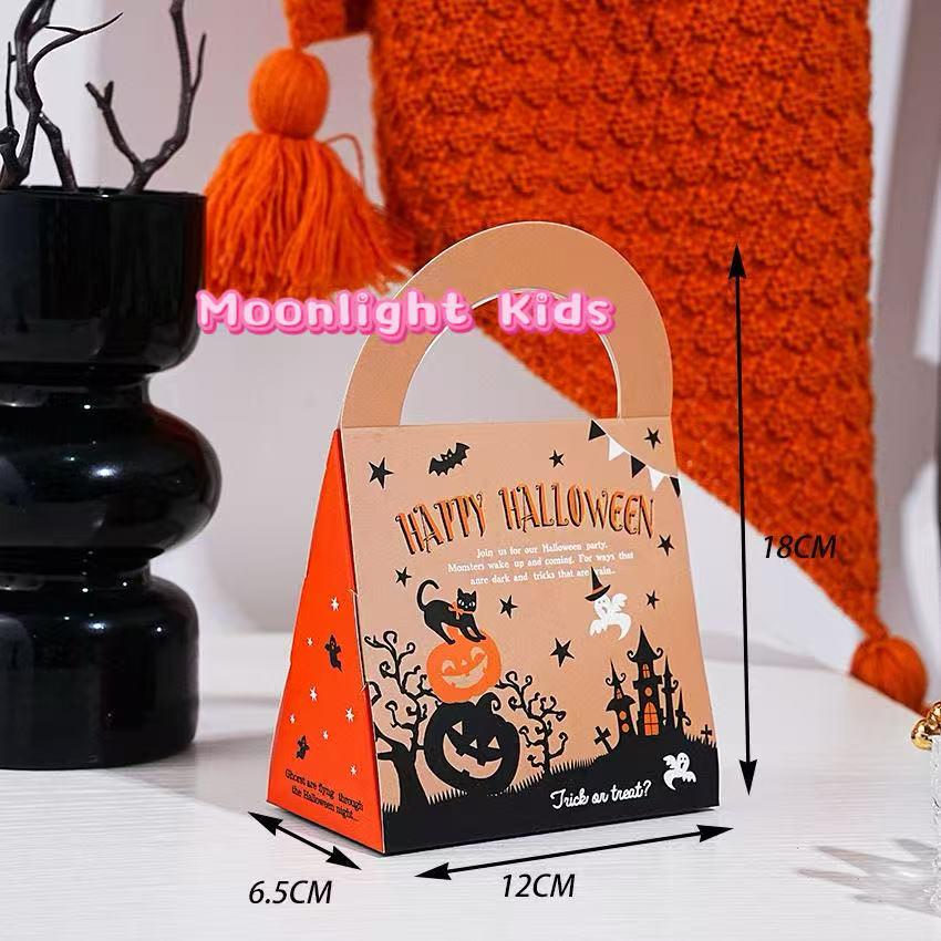 Halloween Treat Bags Party Favors – Pumpkin Candy Gift Bags for Kids, Trick or Treat Goodie Bags, Birthday Classroom Supplies