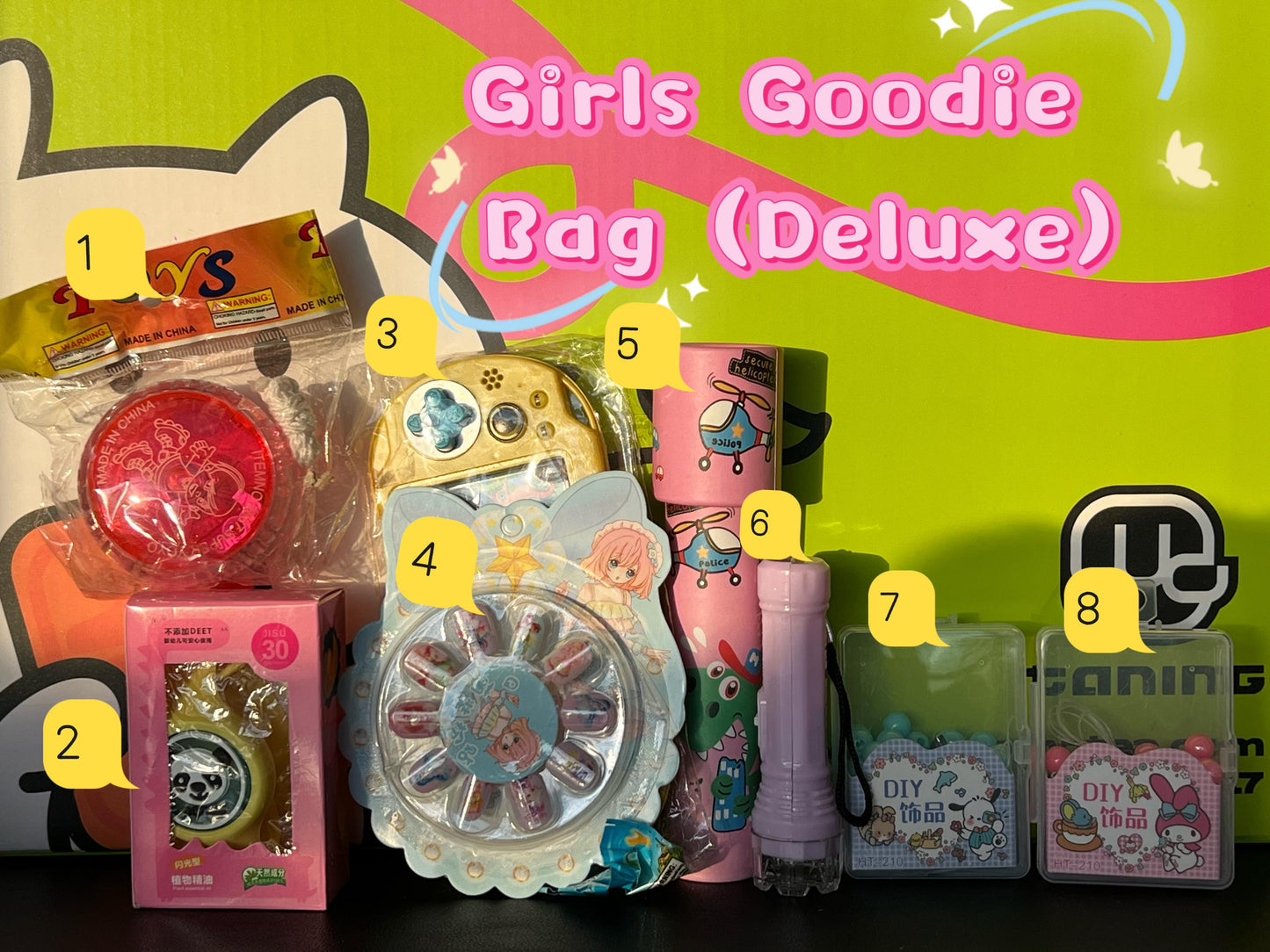 Girls Goodie Bag Party Favors | Birthday Return Gifts | Cute Stationery, DIY Jewelry, Beauty Toys | Pink Kids Gift Set