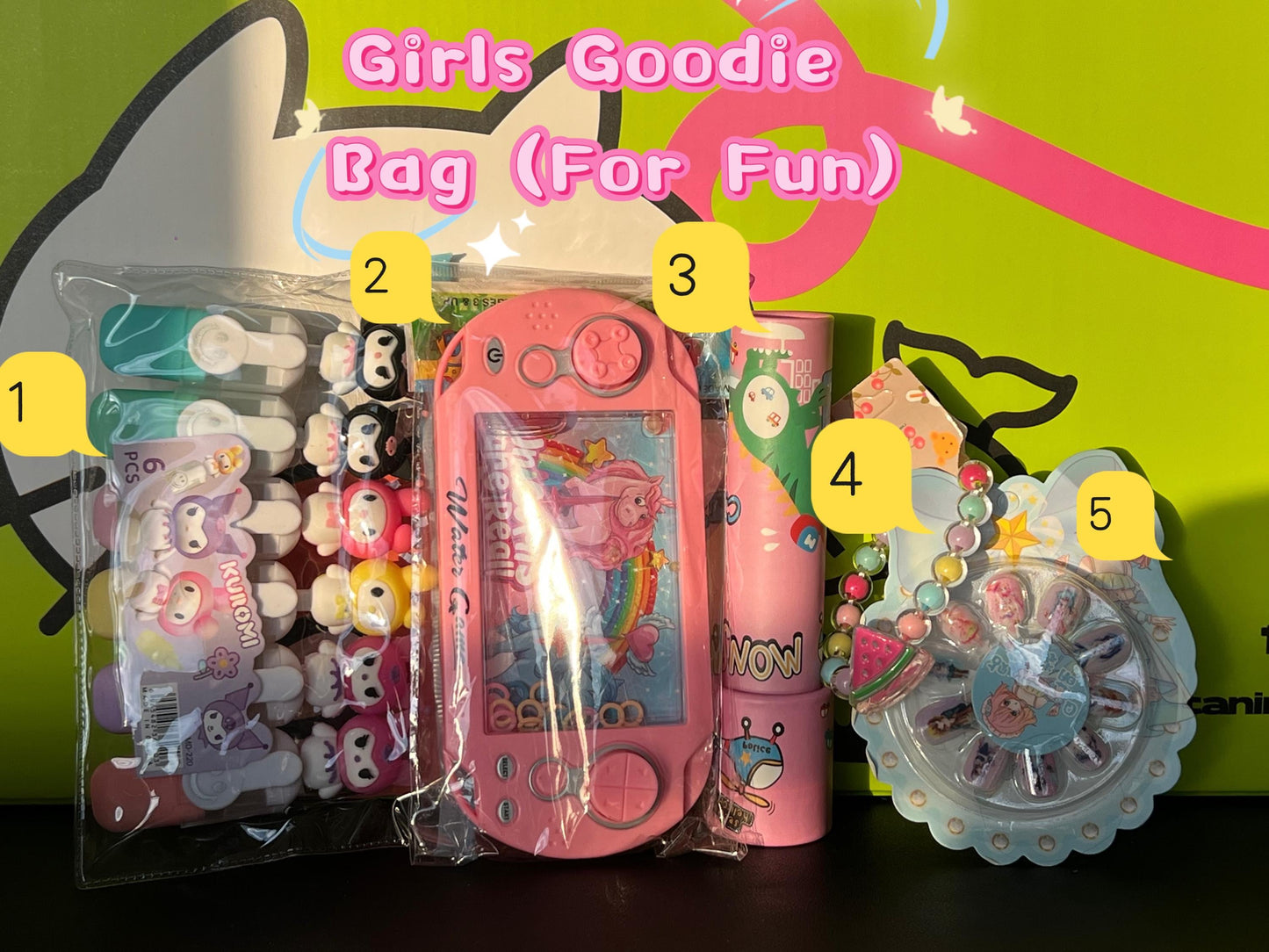 Girls Goodie Bag Party Favors | Birthday Return Gifts | Cute Stationery, DIY Jewelry, Beauty Toys | Pink Kids Gift Set