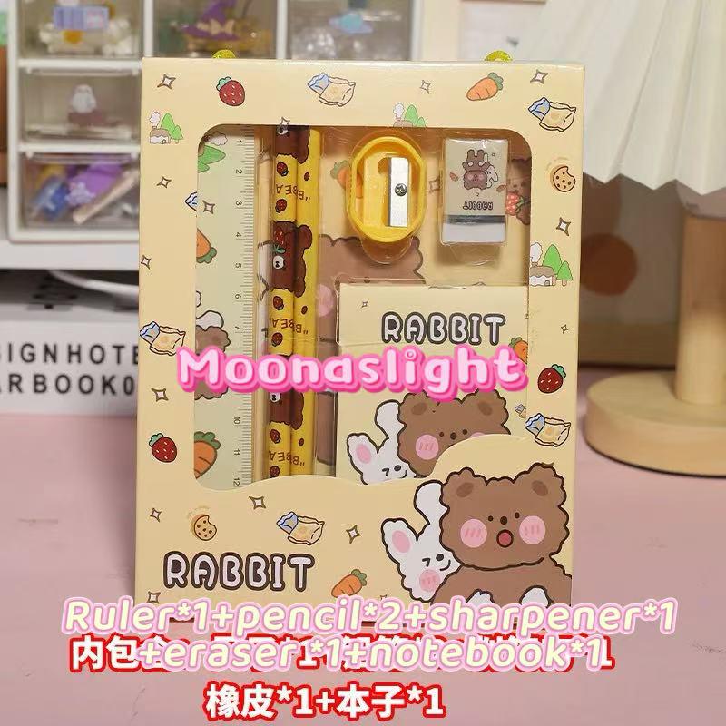 Kids Stationery Gift Set โ Goodie Bag for Birthdays, School Supplies, Party Favor โ Cute Pencil Set with Notebook, Ruler & Eraser