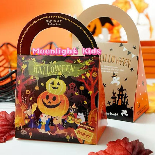 Halloween Treat Bags Party Favors – Pumpkin Candy Gift Bags for Kids, Trick or Treat Goodie Bags, Birthday Classroom Supplies