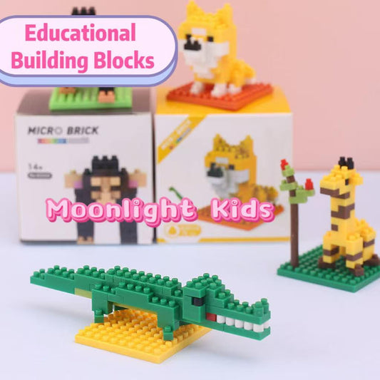 Moonlight Kids Educational Building Blocks – Mini Animal Creative Toys for Classroom Gifts & Student Prizes