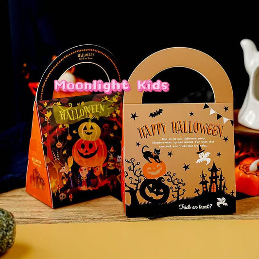 Halloween Treat Bags Party Favors – Pumpkin Candy Gift Bags for Kids, Trick or Treat Goodie Bags, Birthday Classroom Supplies